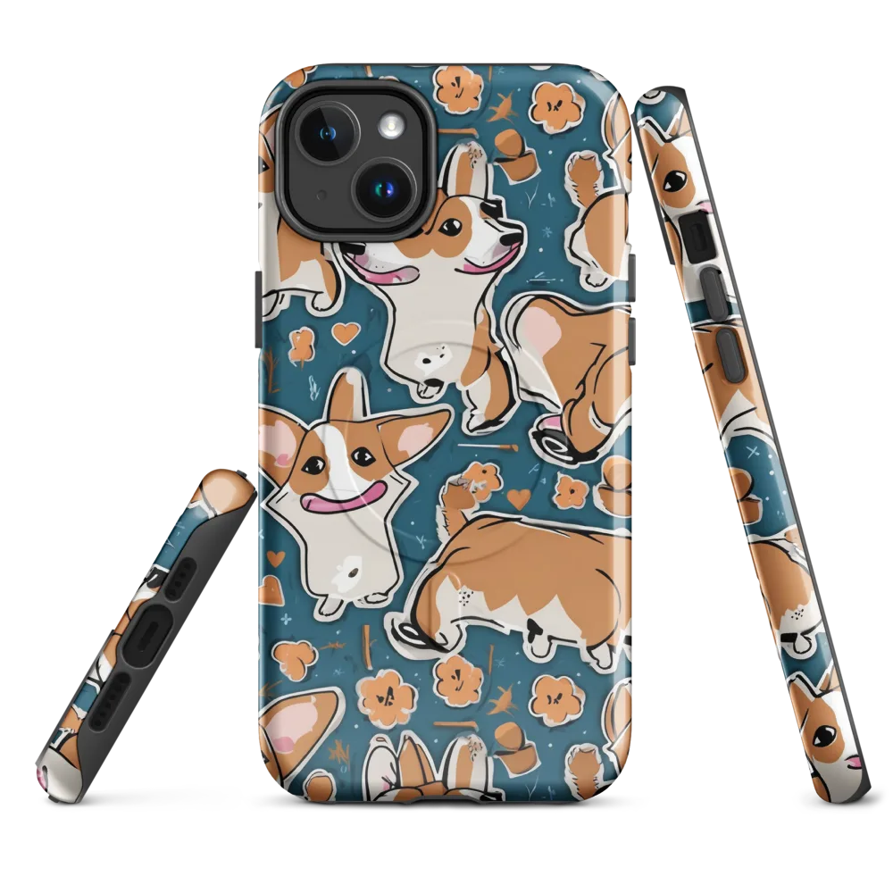 Corgi Confetti on MagSafe Tough Case for iPhone® — Front