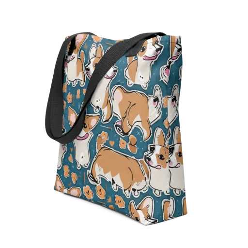 Corgi Confetti on a Tote Bag