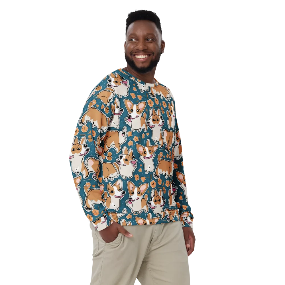 Corgi Confetti on Sweatshirt — Front
