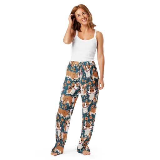 Corgi Confetti on a Women's Pajama Pants