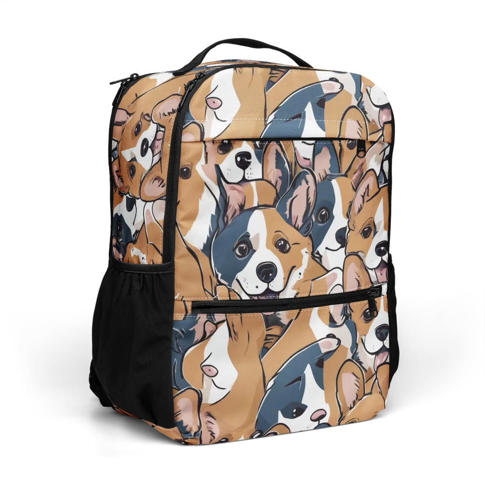 Corgi Caboodle on Utility Backpack — Right Front