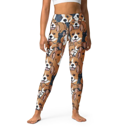 Corgi Caboodle on a Yoga Leggings