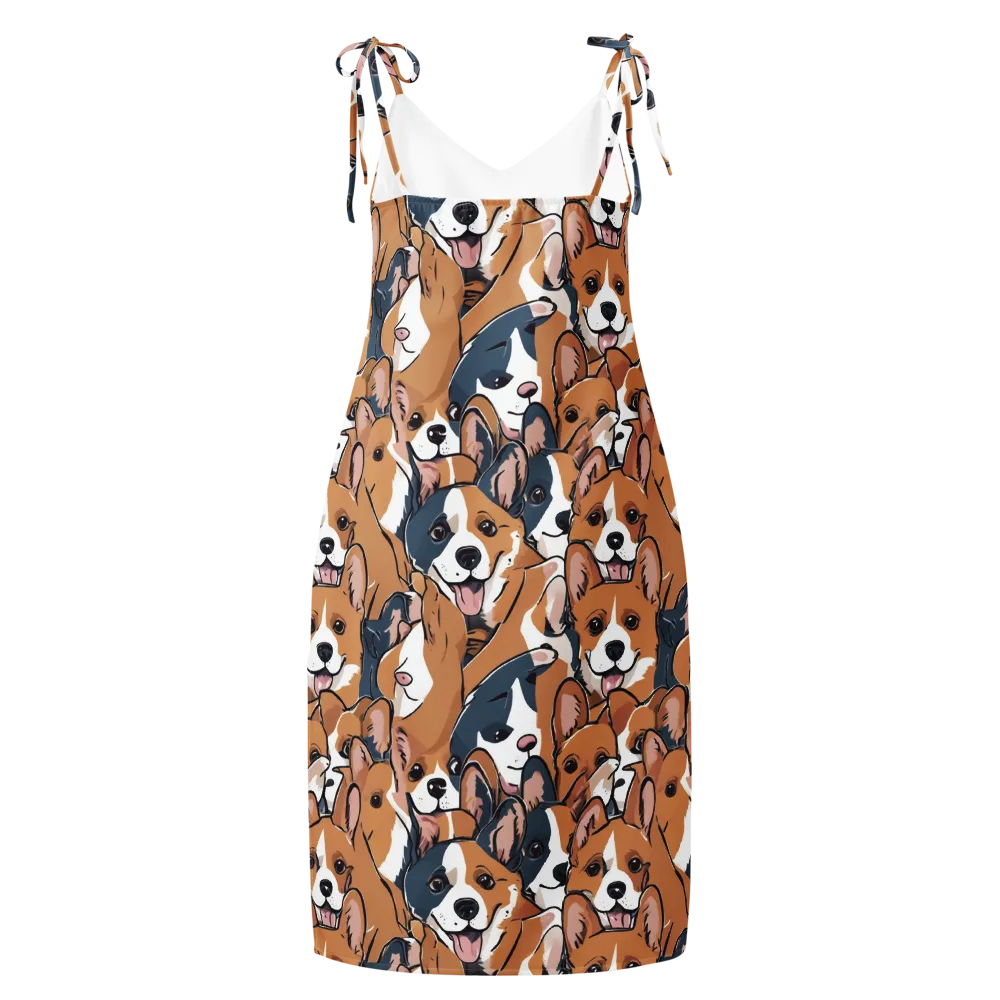 Corgi Caboodle on Slip Dress — Back