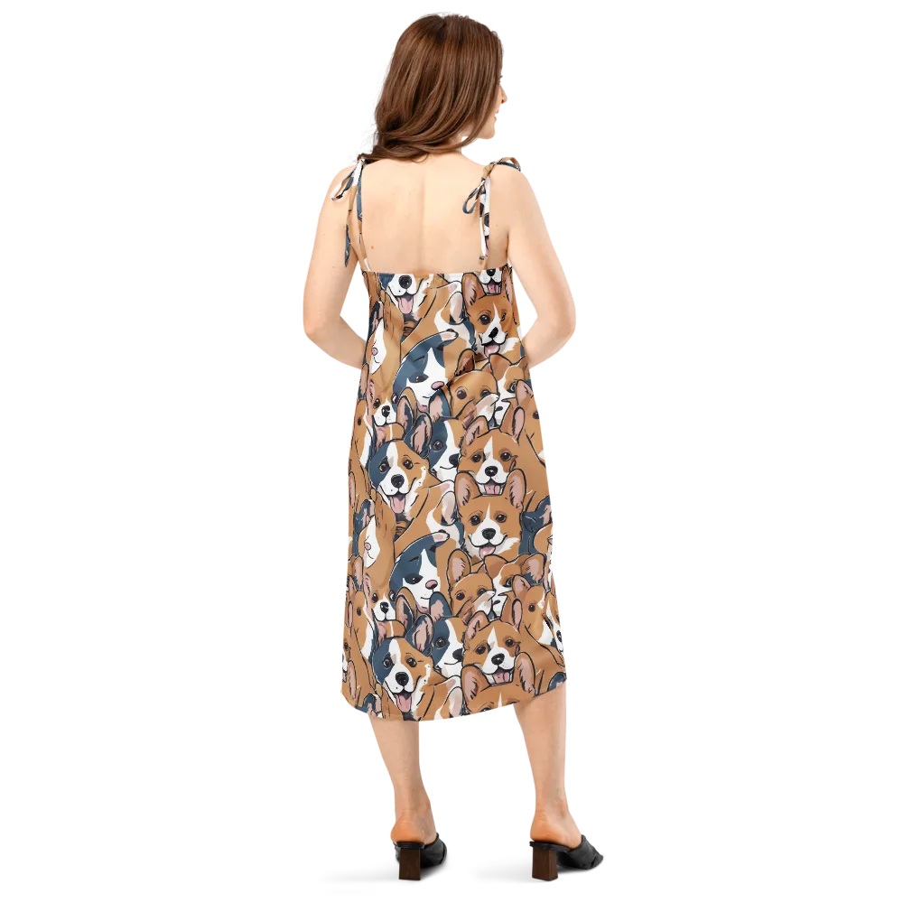 Corgi Caboodle on Slip Dress — Back