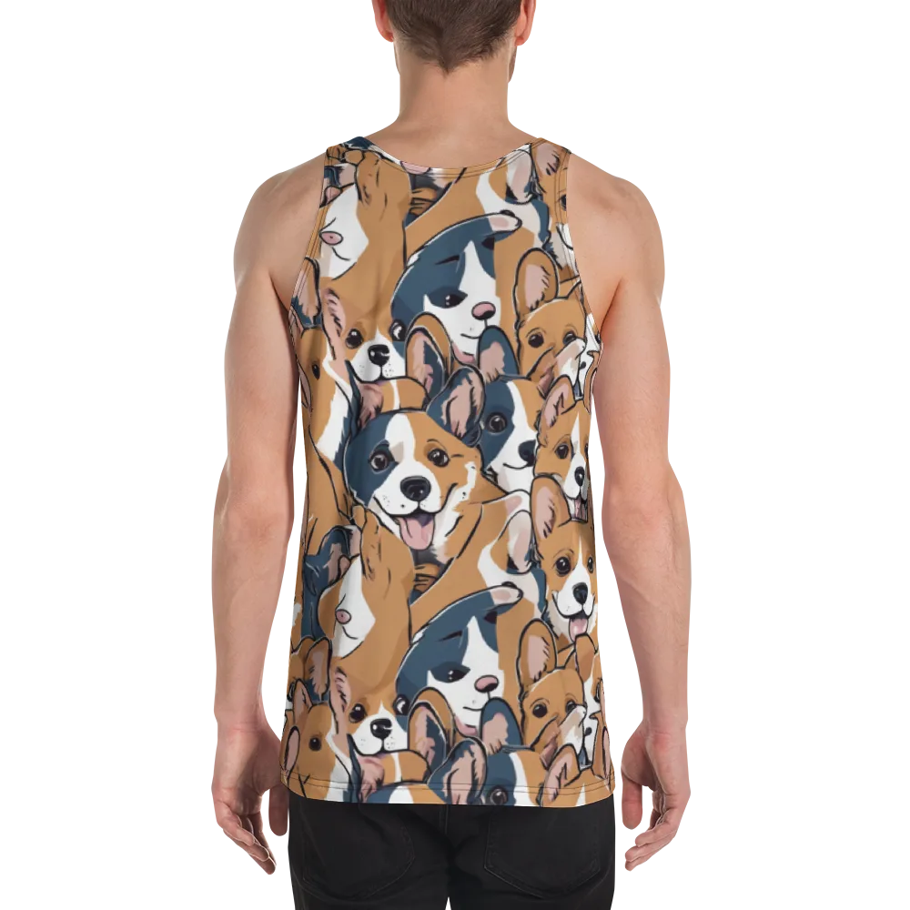 Corgi Caboodle on Men's Tank Top — Back