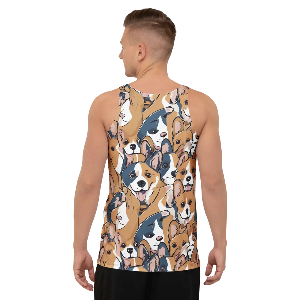 Corgi Caboodle on Men's Tank Top — Back