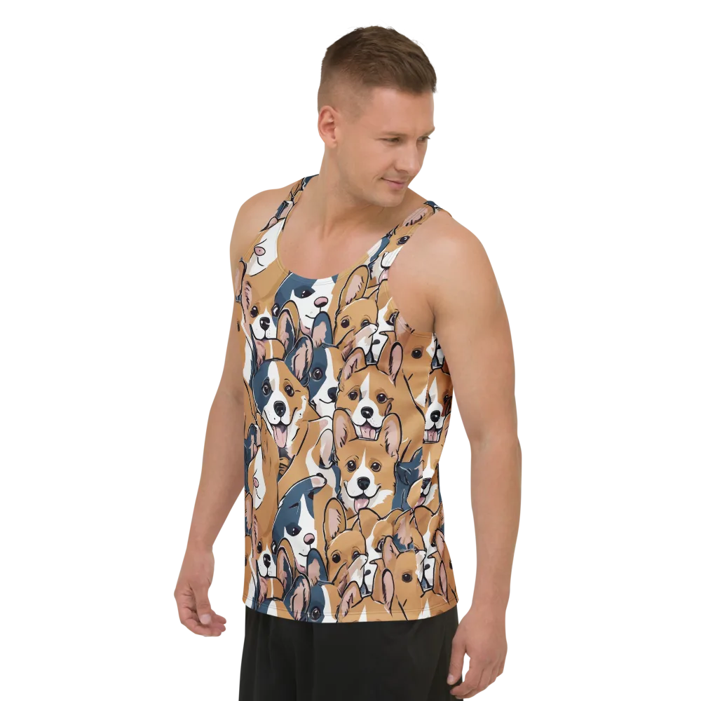 Corgi Caboodle on Men's Tank Top — Left Front