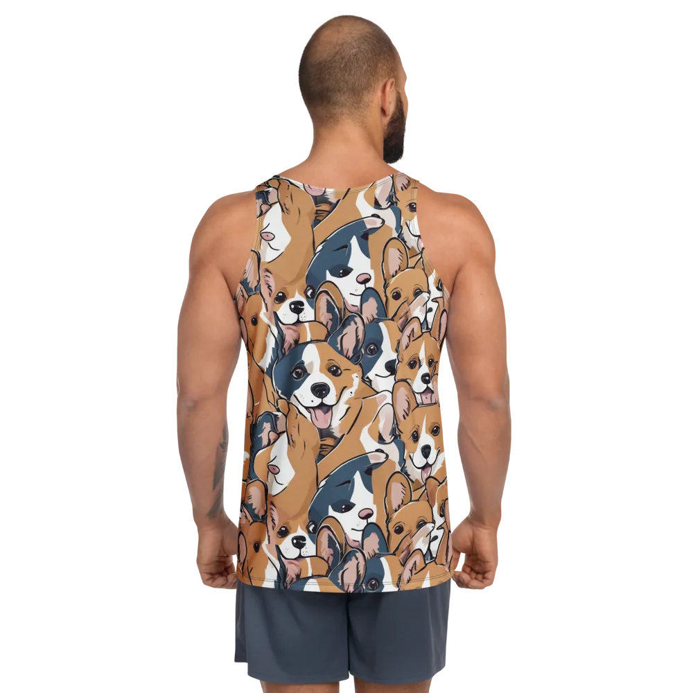 Corgi Caboodle on Men's Tank Top — Back