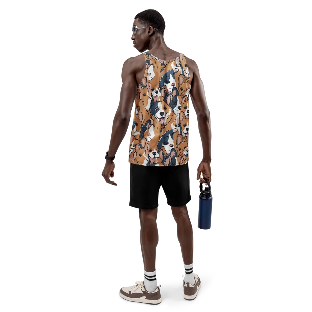 Corgi Caboodle on Men's Tank Top — Back