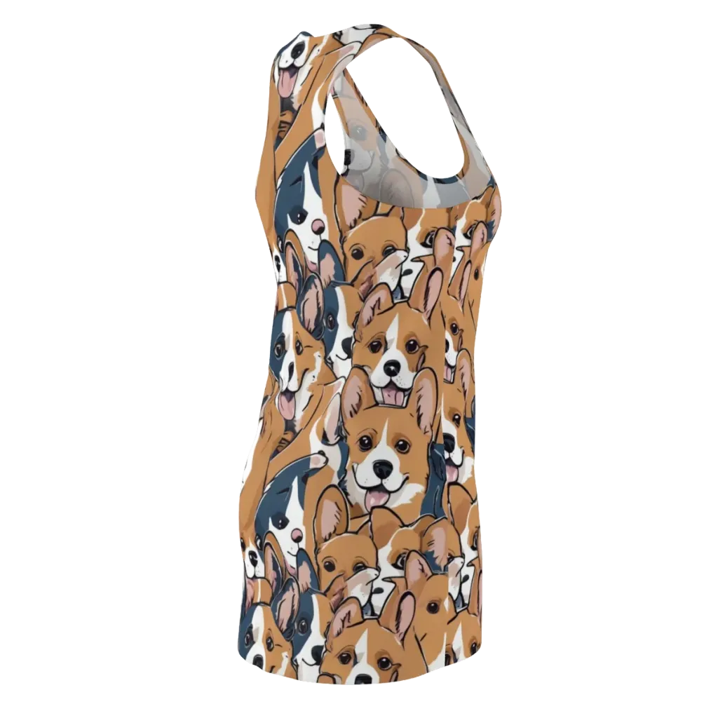 Corgi Caboodle on Racerback Dress — Back Side