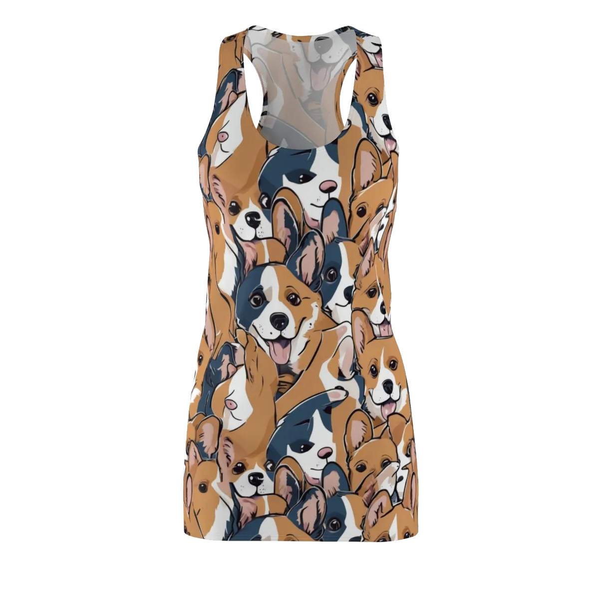 Corgi Caboodle on Racerback Dress — Front