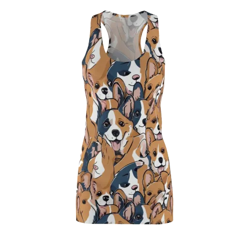Corgi Caboodle on a Racerback Dress
