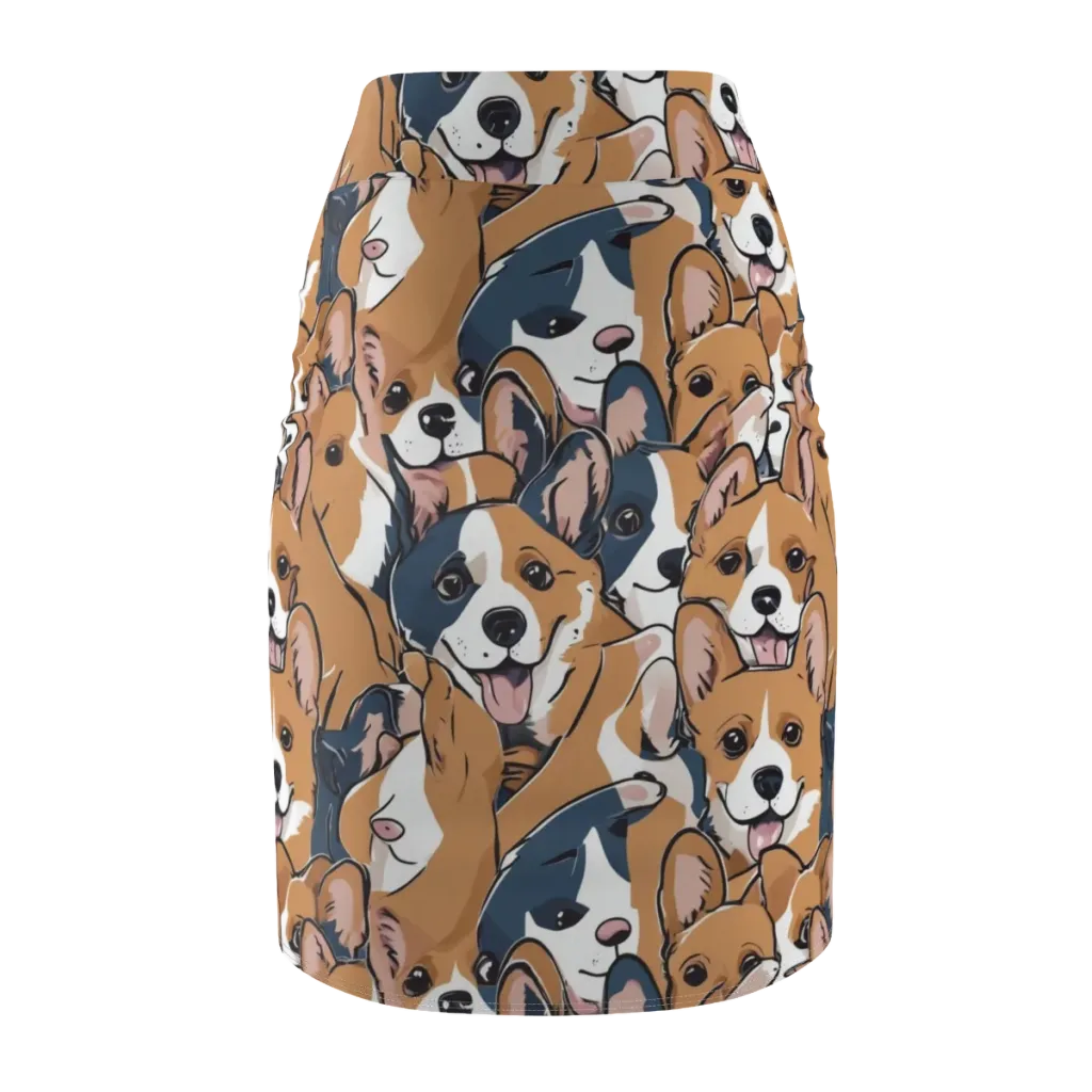 Corgi Caboodle on Pencil Skirt — Back