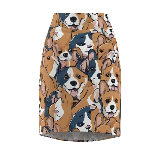 Corgi Caboodle on a Pencil Skirt