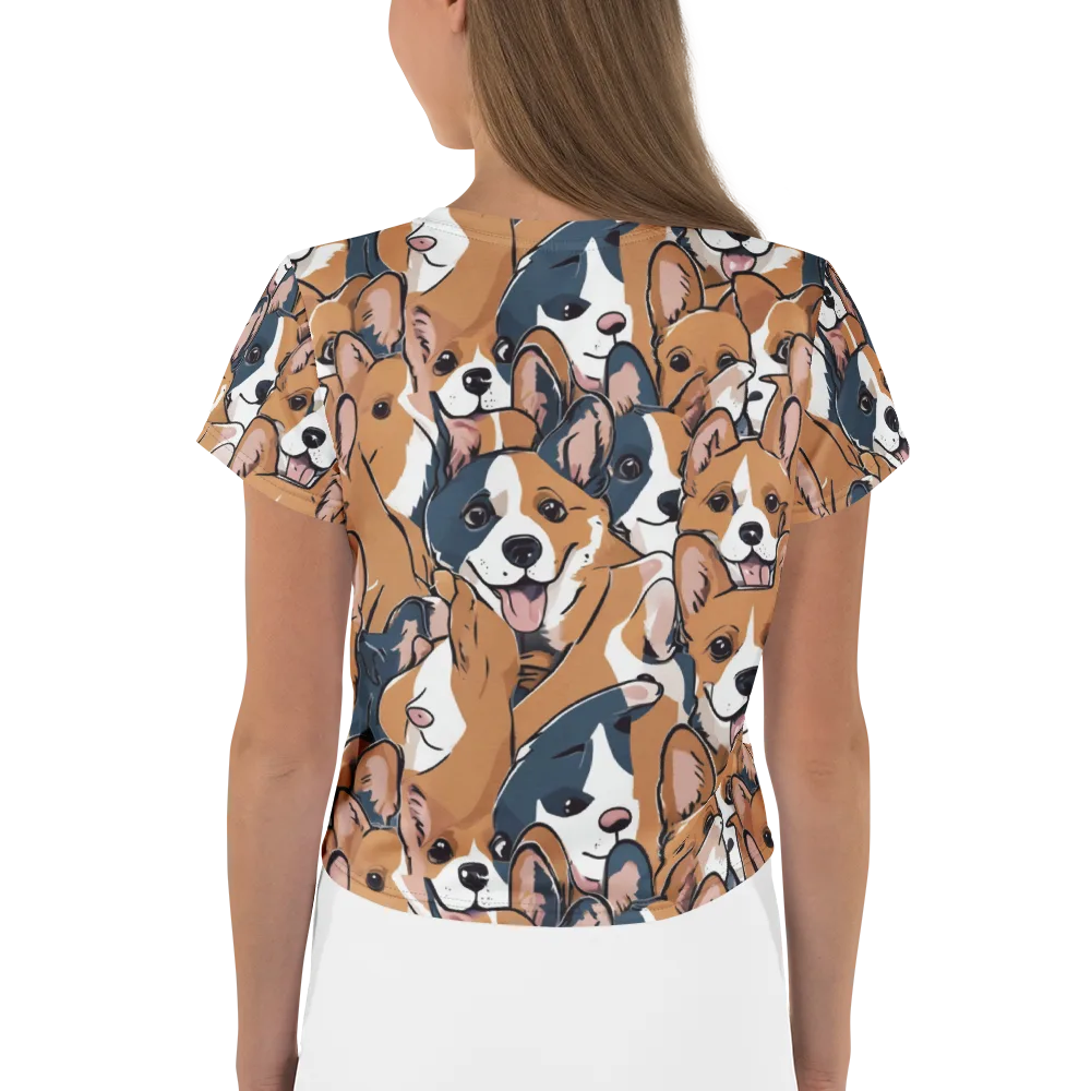 Corgi Caboodle on Crop Tee — Back