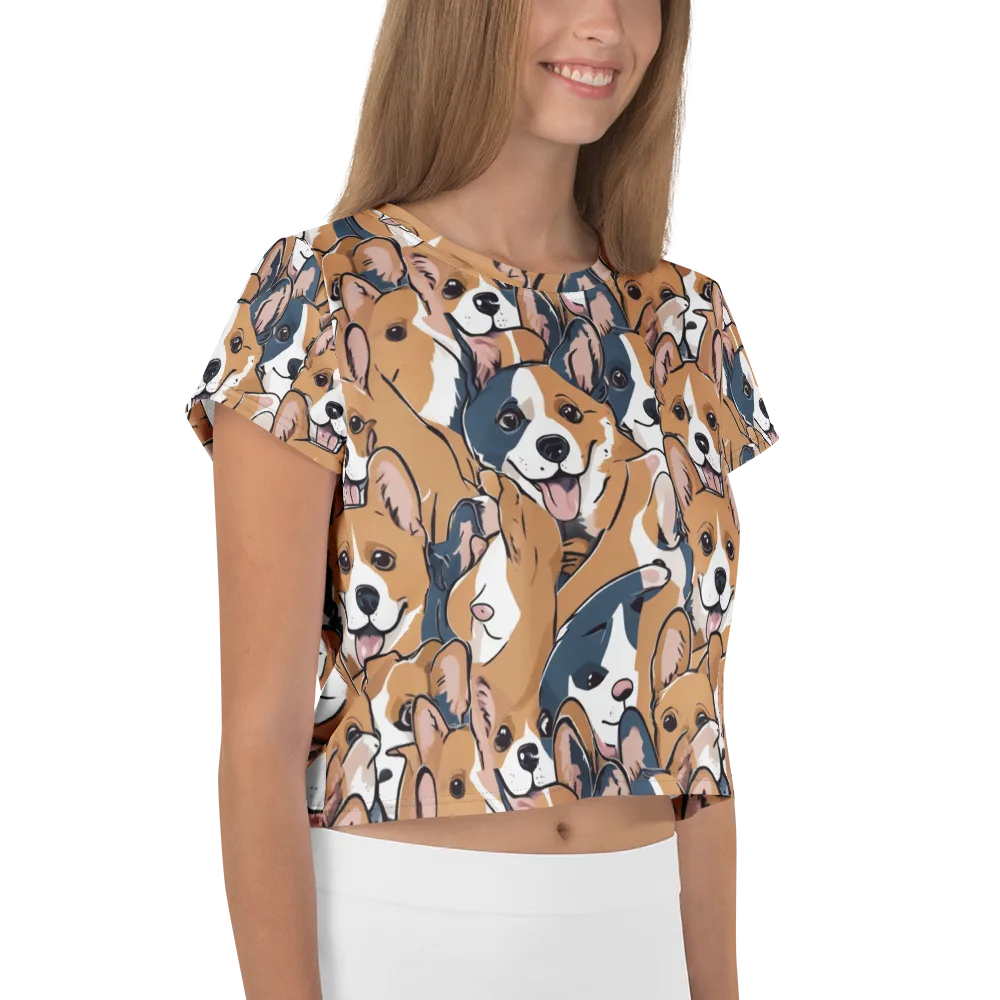 Corgi Caboodle on Crop Tee — Right