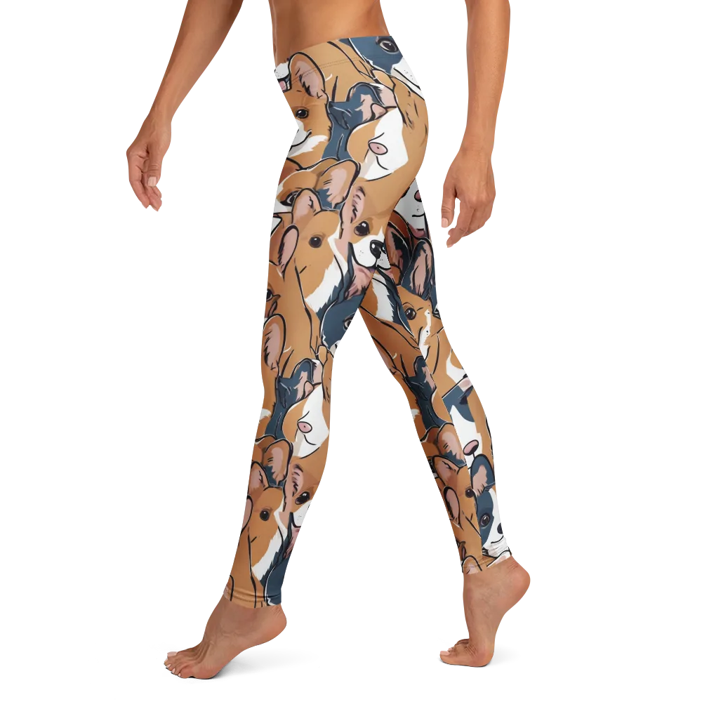 Corgi Caboodle on Leggings — Left