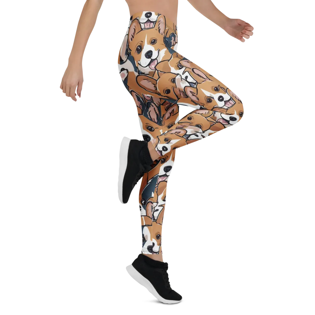 Corgi Caboodle on Leggings — Right