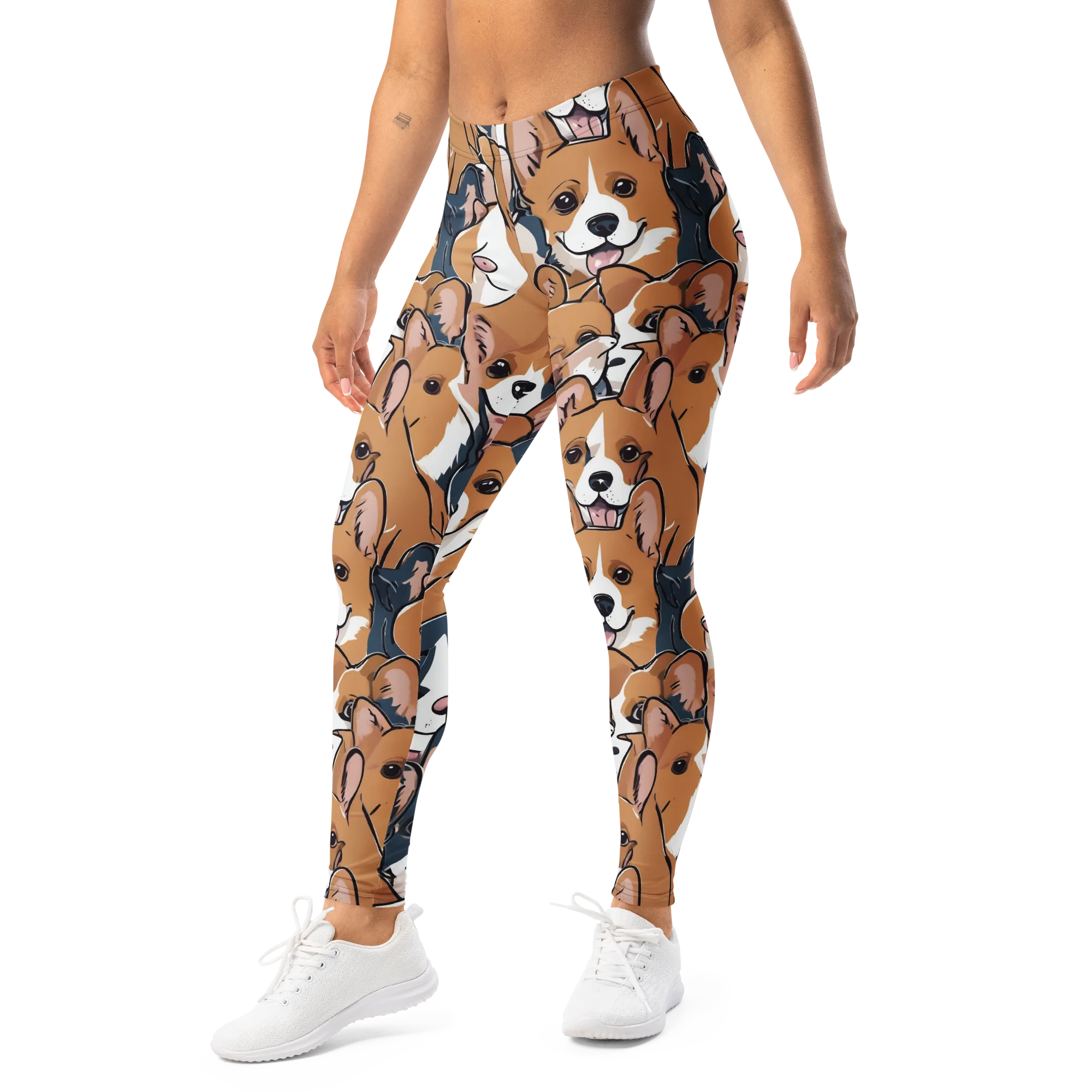 Corgi Caboodle on Leggings — Left Front