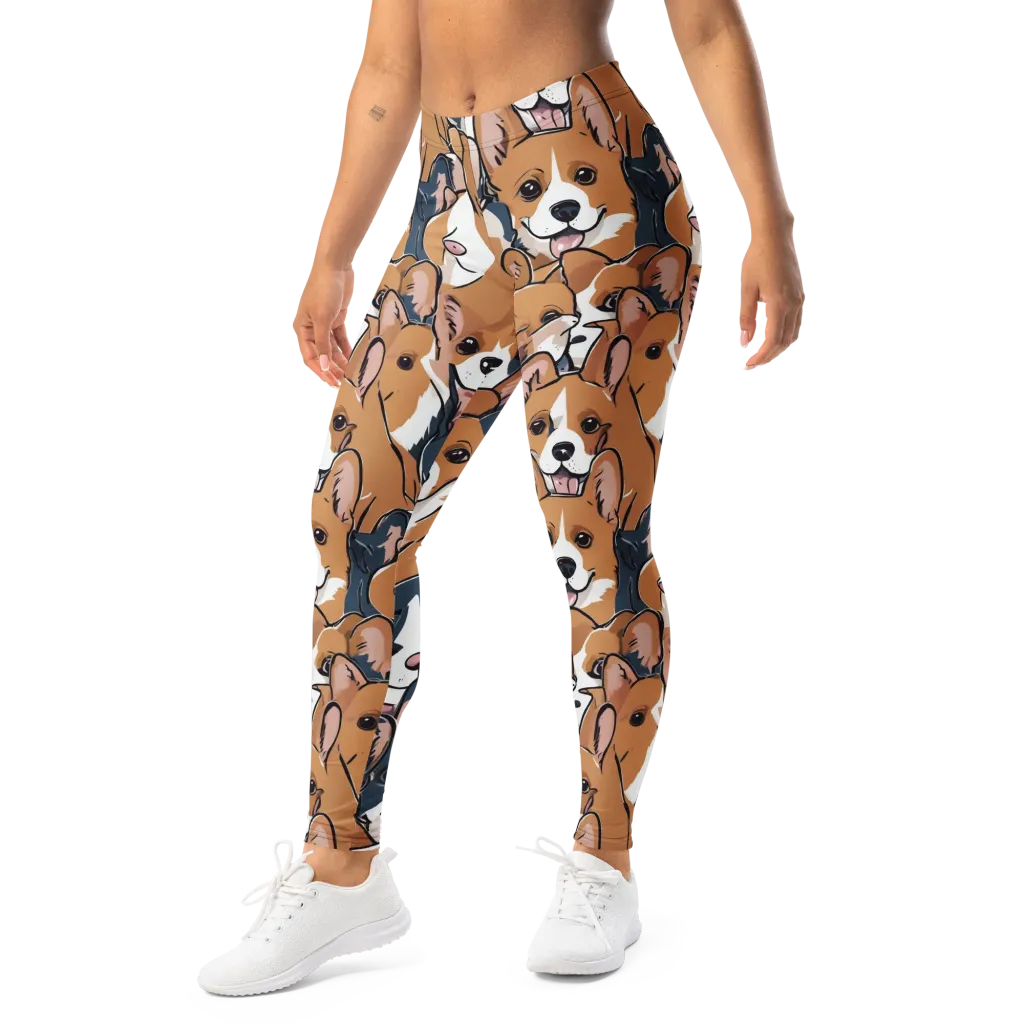 Corgi Caboodle on Leggings — Left Front