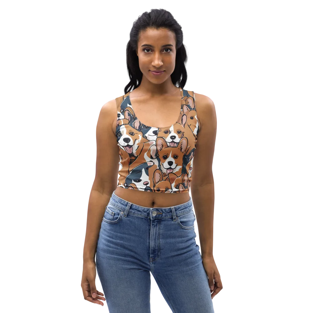 Corgi Caboodle on Crop Top — Front