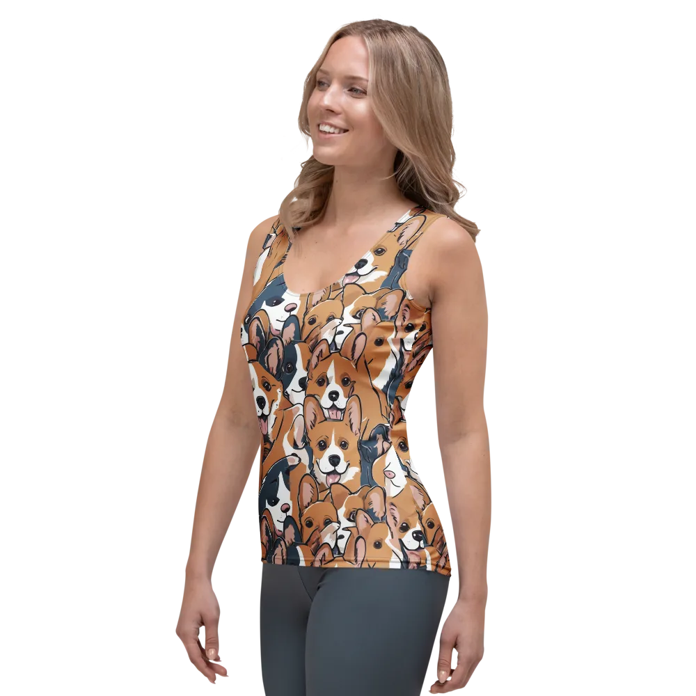 Corgi Caboodle on Women's Tank Top — Left Front