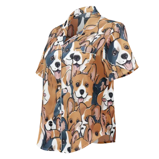 Corgi Caboodle on a Women's Short Sleeve Pajama Top