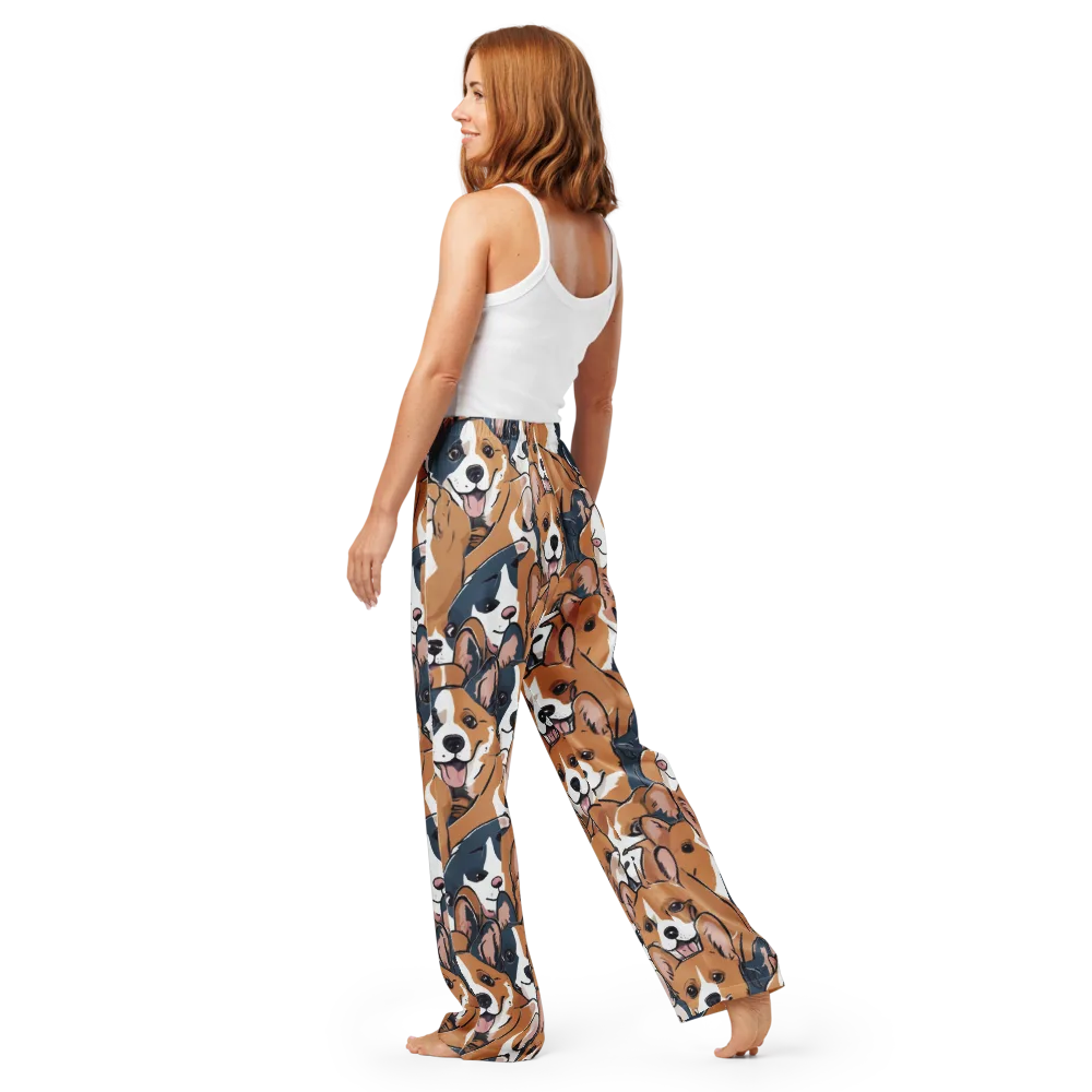 Corgi Caboodle on Women's Pajama Pants — Back