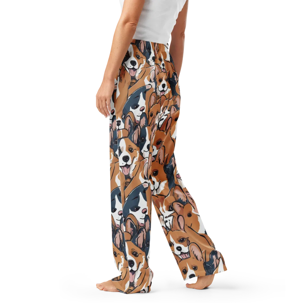 Corgi Caboodle on Women's Pajama Pants — Left