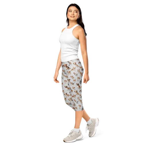 Good Dog Parade on a Capri Leggings