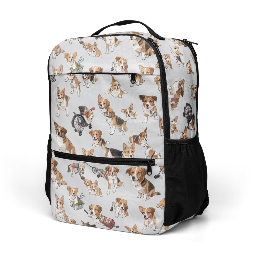 Good Dog Parade on Utility Backpack — Left Front