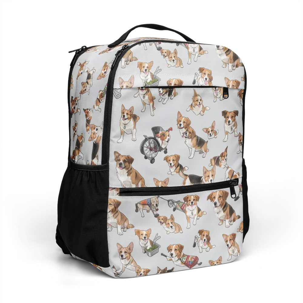 Good Dog Parade on Utility Backpack — Right Front
