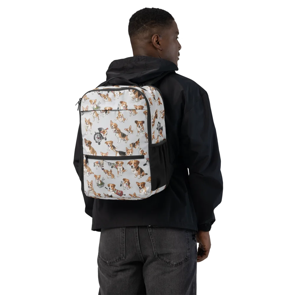 Good Dog Parade on Utility Backpack — Back