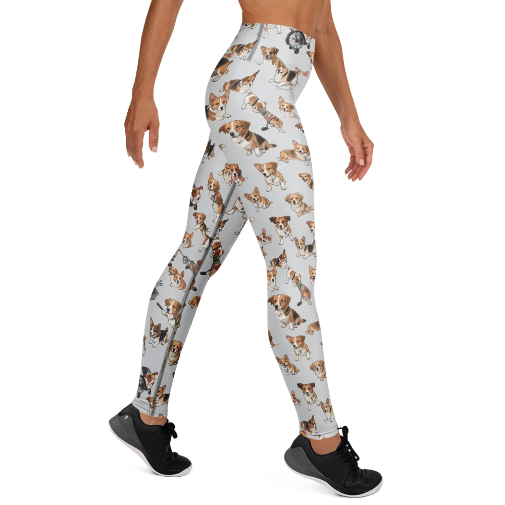 Good Dog Parade on Yoga Leggings — Right