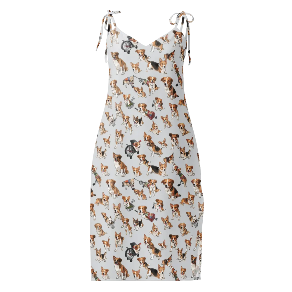 Good Dog Parade on Slip Dress — Front
