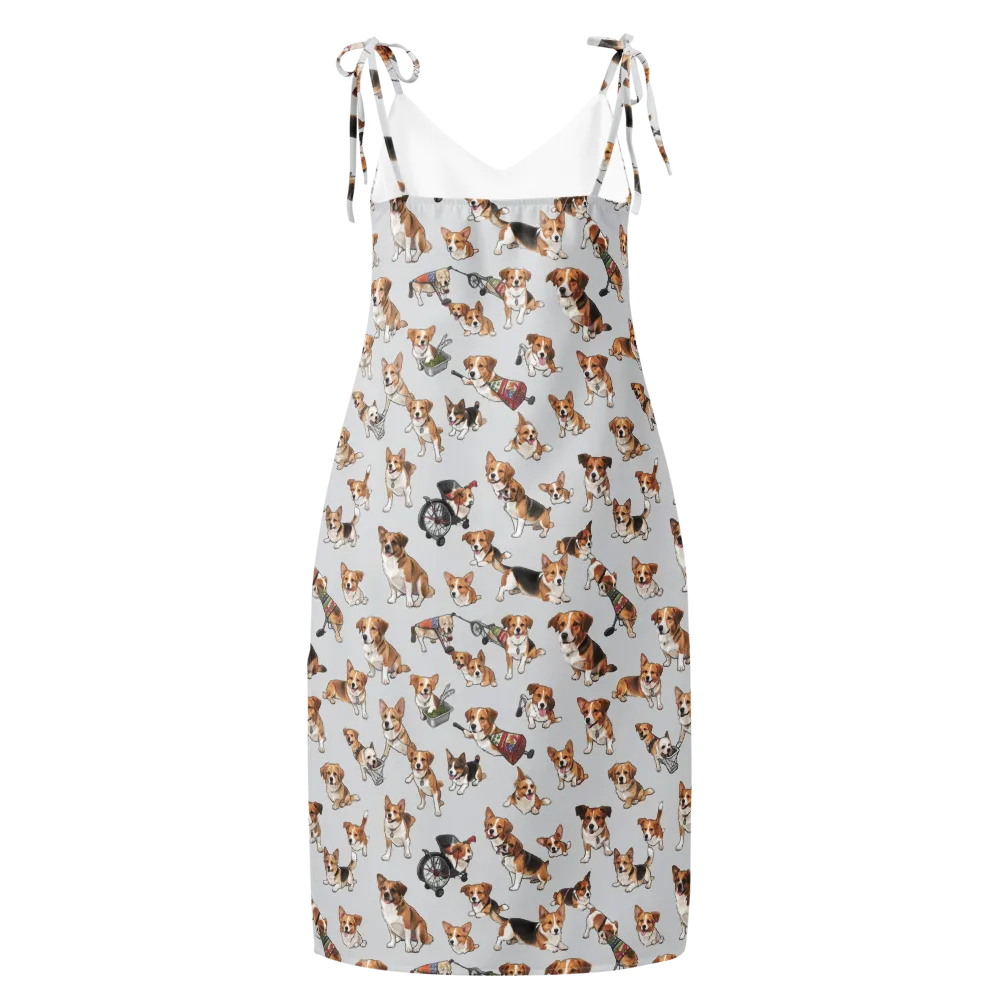 Good Dog Parade on Slip Dress — Back
