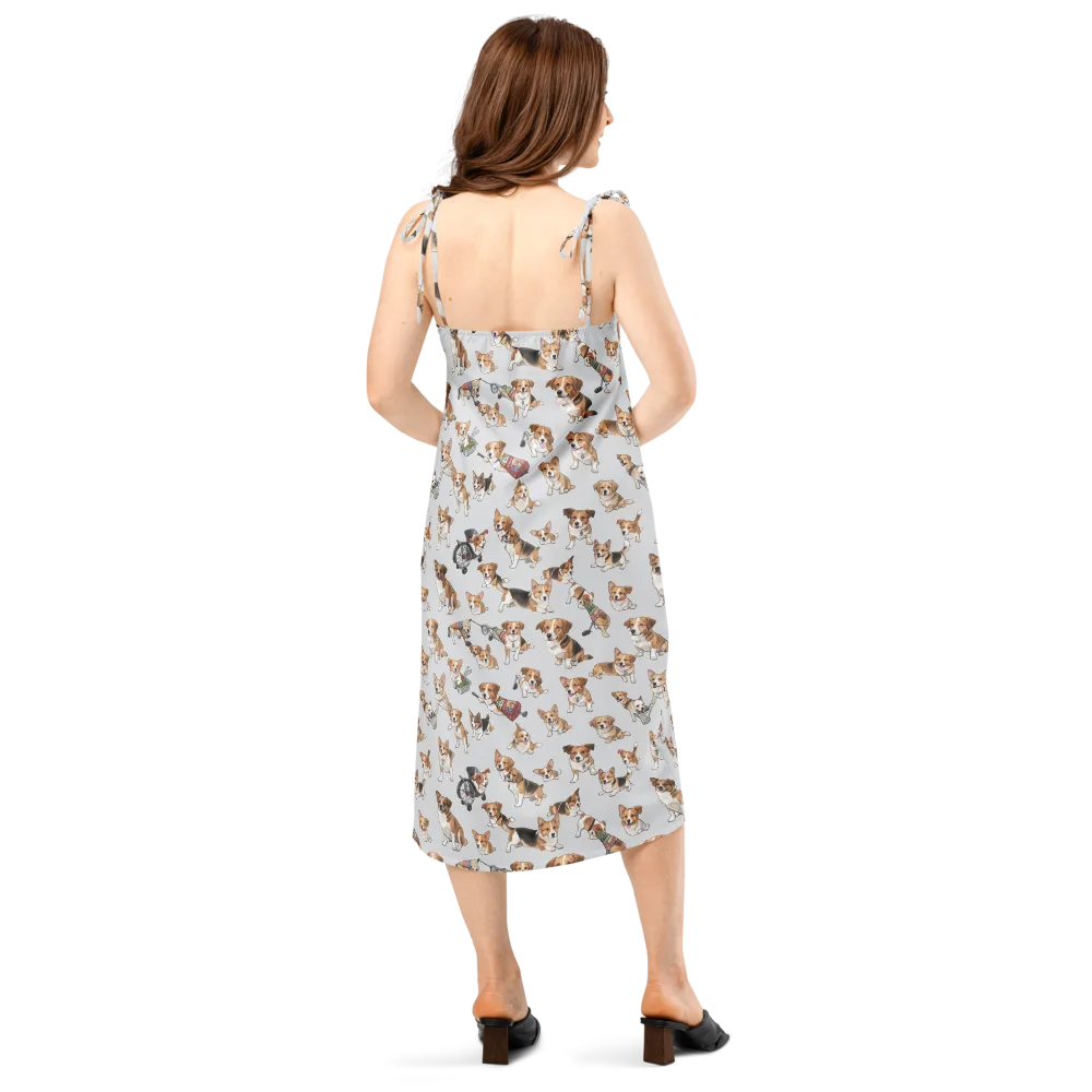 Good Dog Parade on Slip Dress — Back