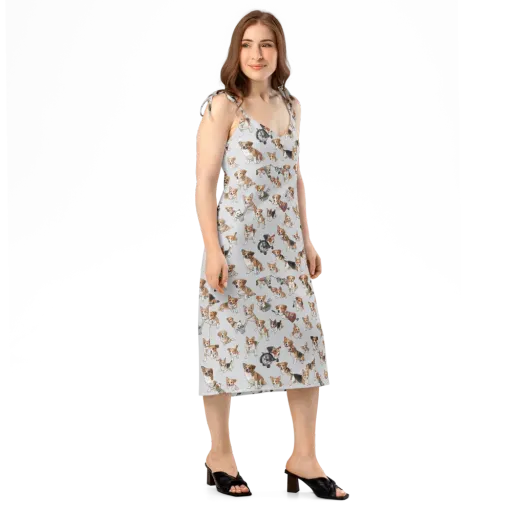 Good Dog Parade on a Slip Dress