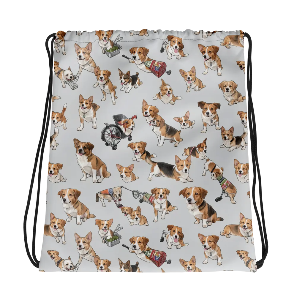 Good Dog Parade on Drawstring Bag — Photo