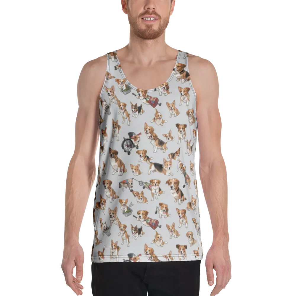 Good Dog Parade on Men's Tank Top — Front