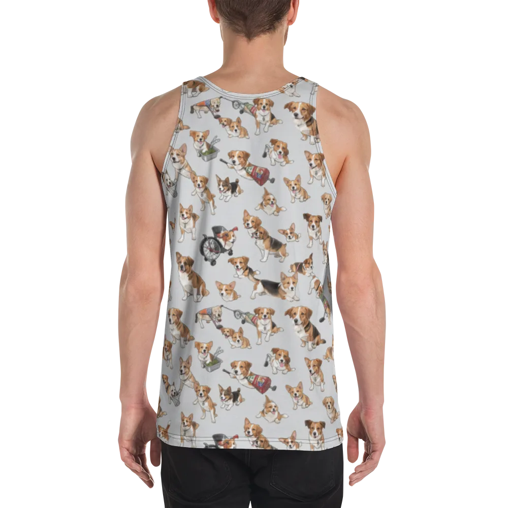 Good Dog Parade on Men's Tank Top — Back