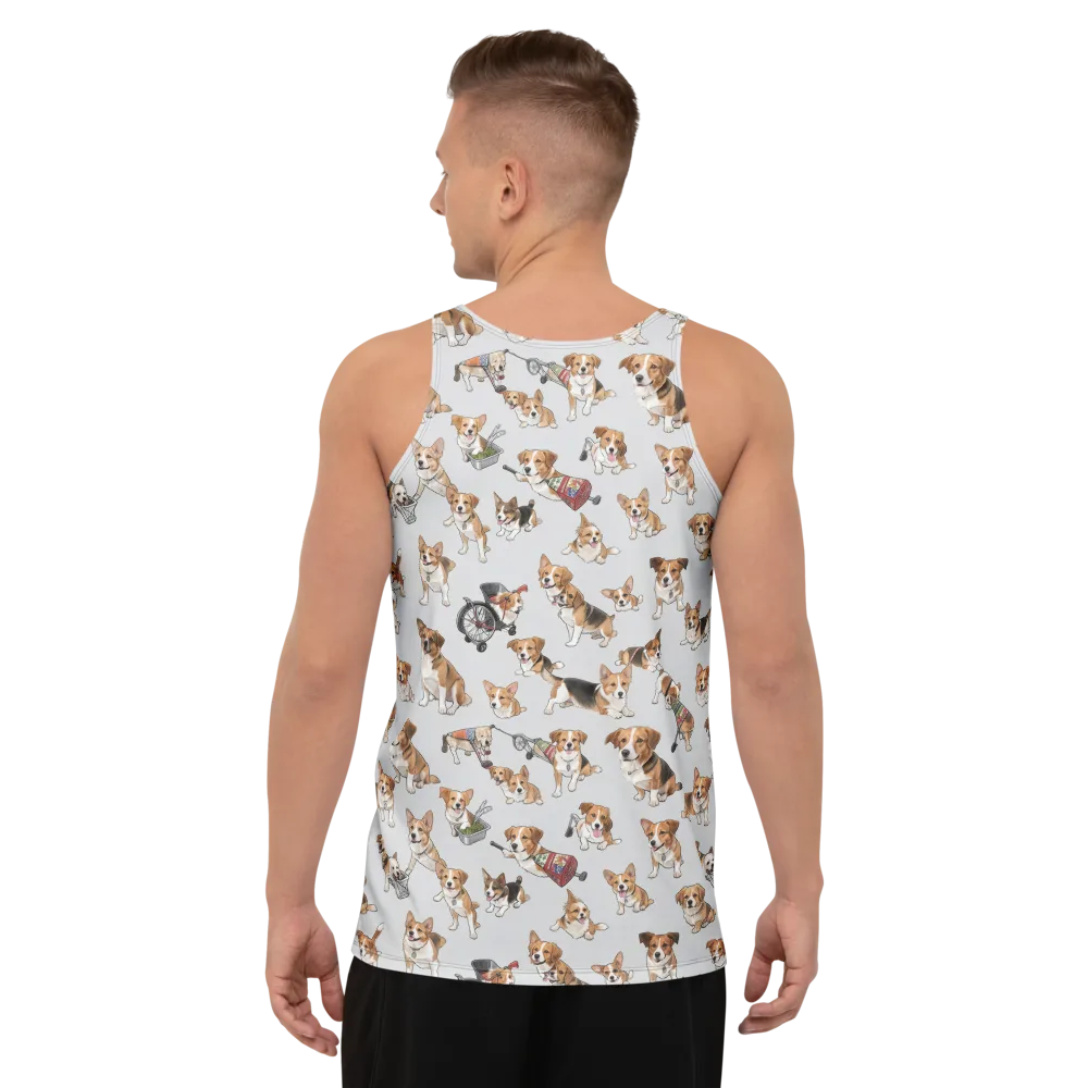 Good Dog Parade on Men's Tank Top — Back
