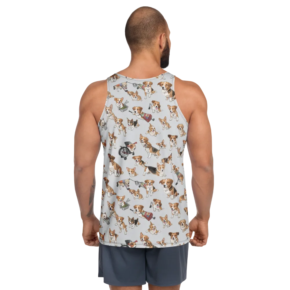 Good Dog Parade on Men's Tank Top — Back
