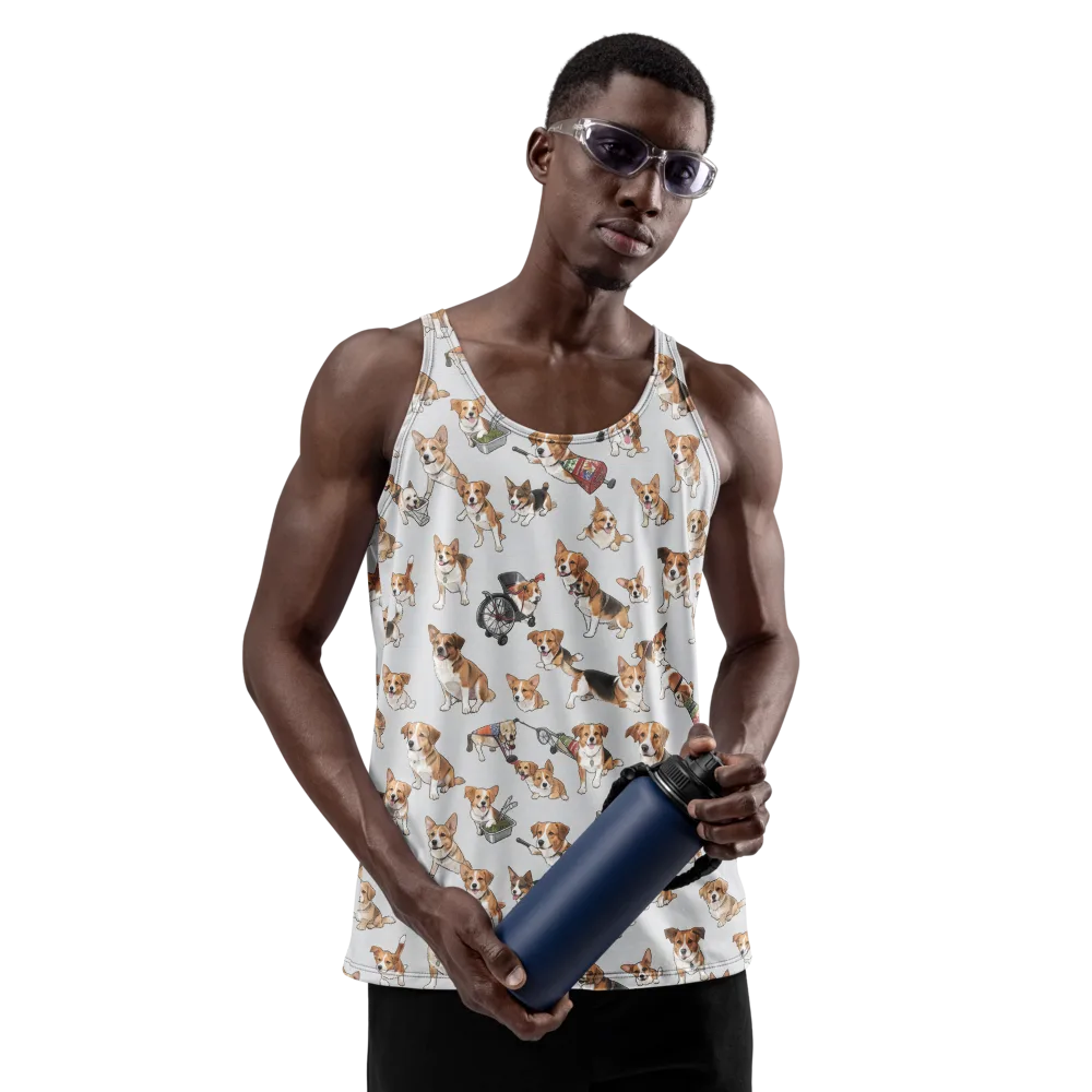Good Dog Parade on Men's Tank Top — Front