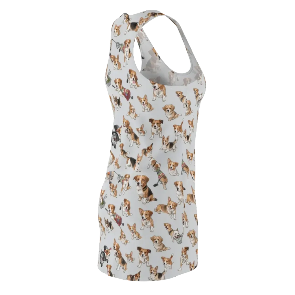 Good Dog Parade on Racerback Dress — Back Side