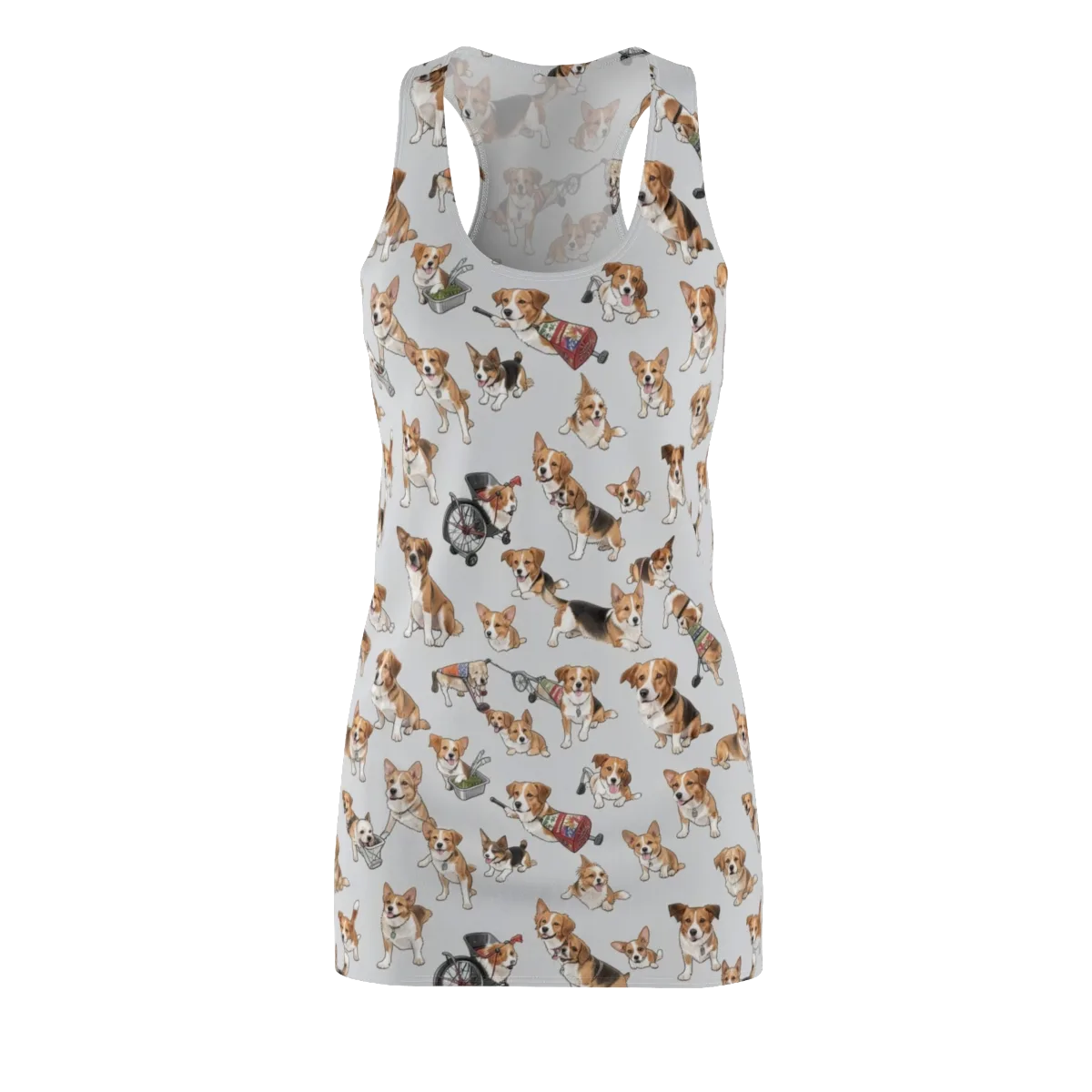 Good Dog Parade on Racerback Dress — Front