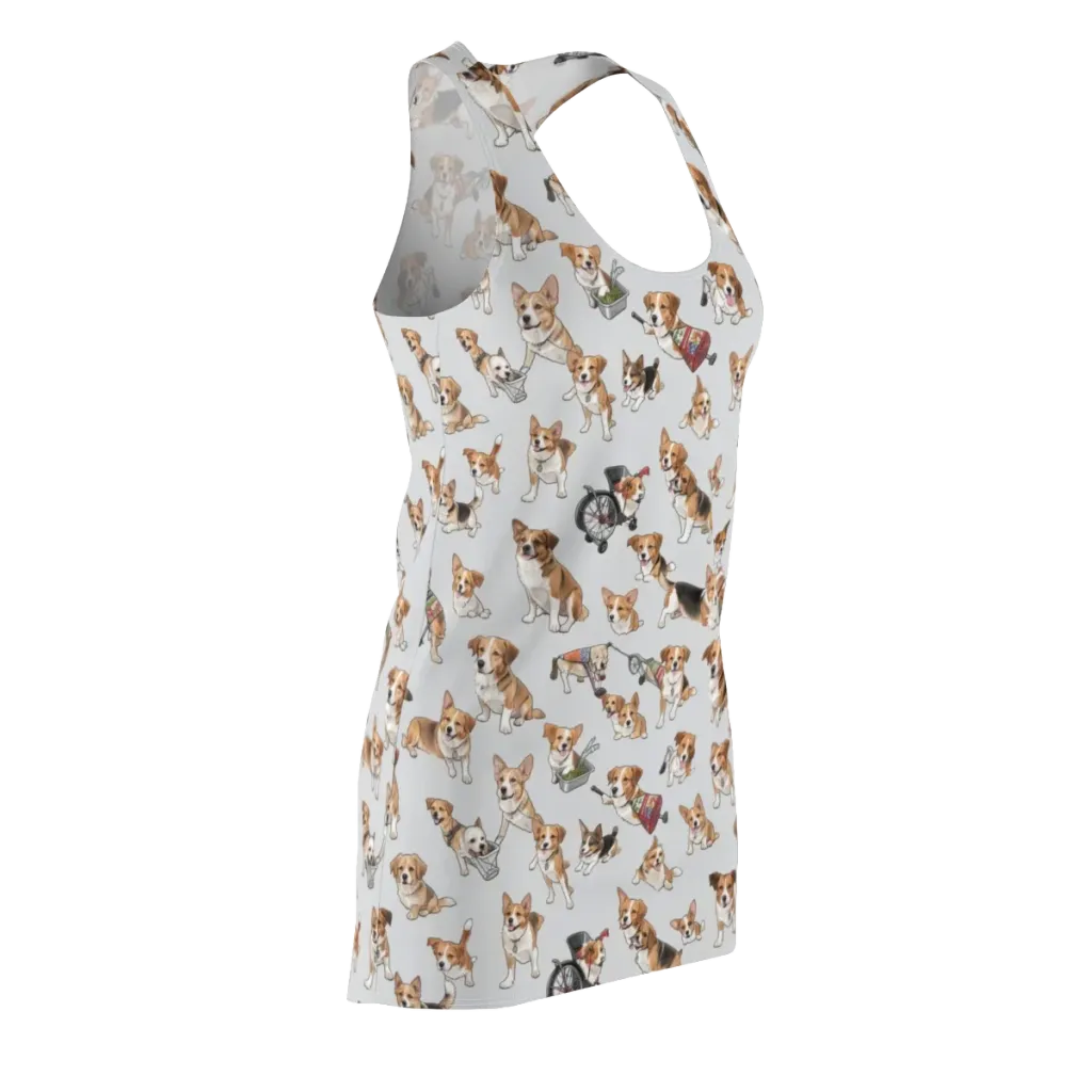 Good Dog Parade on Racerback Dress — Front Side