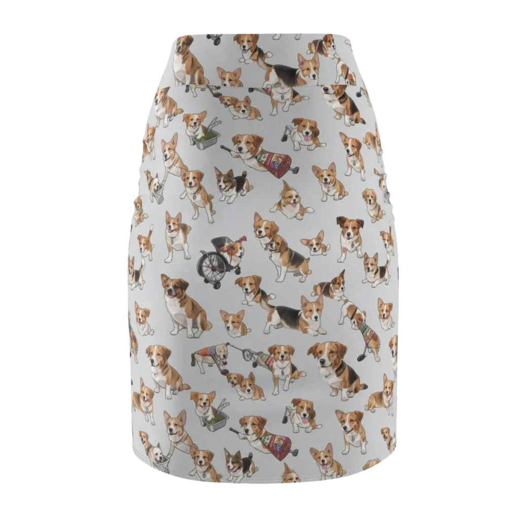 Good Dog Parade on Pencil Skirt — Back