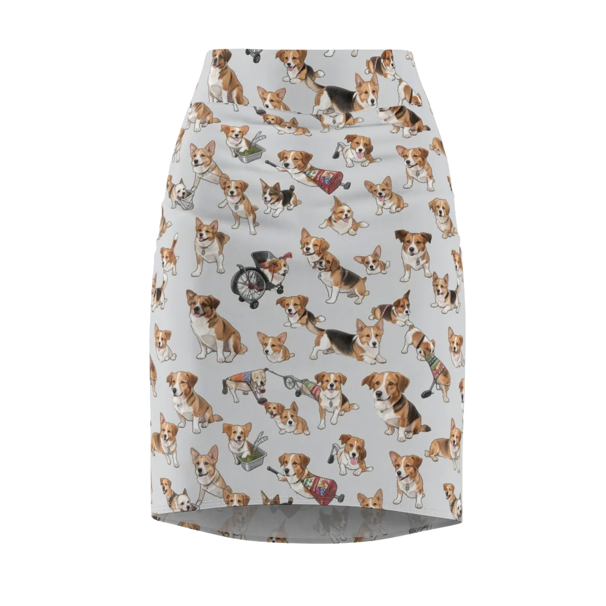 Good Dog Parade on Pencil Skirt — Front