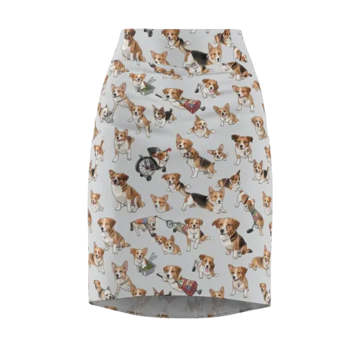 Good Dog Parade on a Pencil Skirt